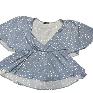 Adorable blue crop top